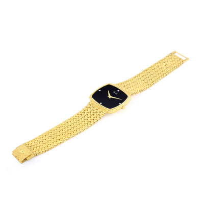 PIAGENT伯爵80年代18K黄金ONYX玛瑙表面着名超薄自家机芯手表